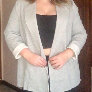 Topshop Raw Edge Double Knit Blazer